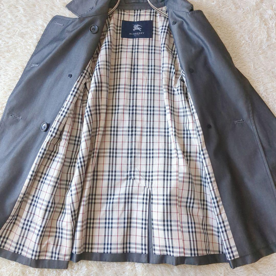 美品♥バーバリー ノバチェック トレンチコート ダブル　ベルト 9 M