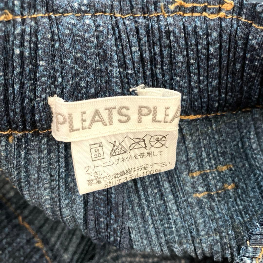 PLEATS PLEASE プリーツプリーズ デニム転写 プリーツパンツ 3
