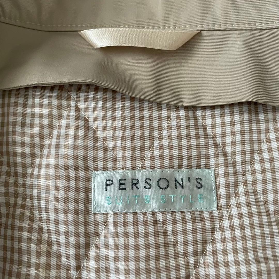 美品✨️ PERSON’S ダブル トレンチコート ライナー 洋服の青山 撥水加工