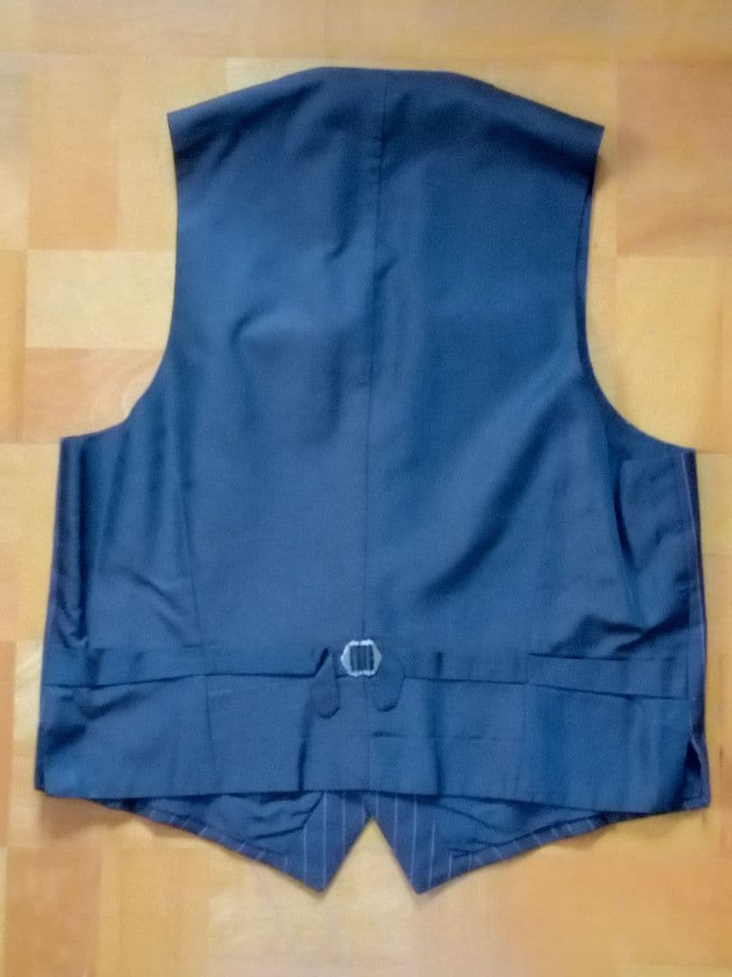 オーダーメイド スーツ スリーピース ダークブラウン ストライプ柄 L XL