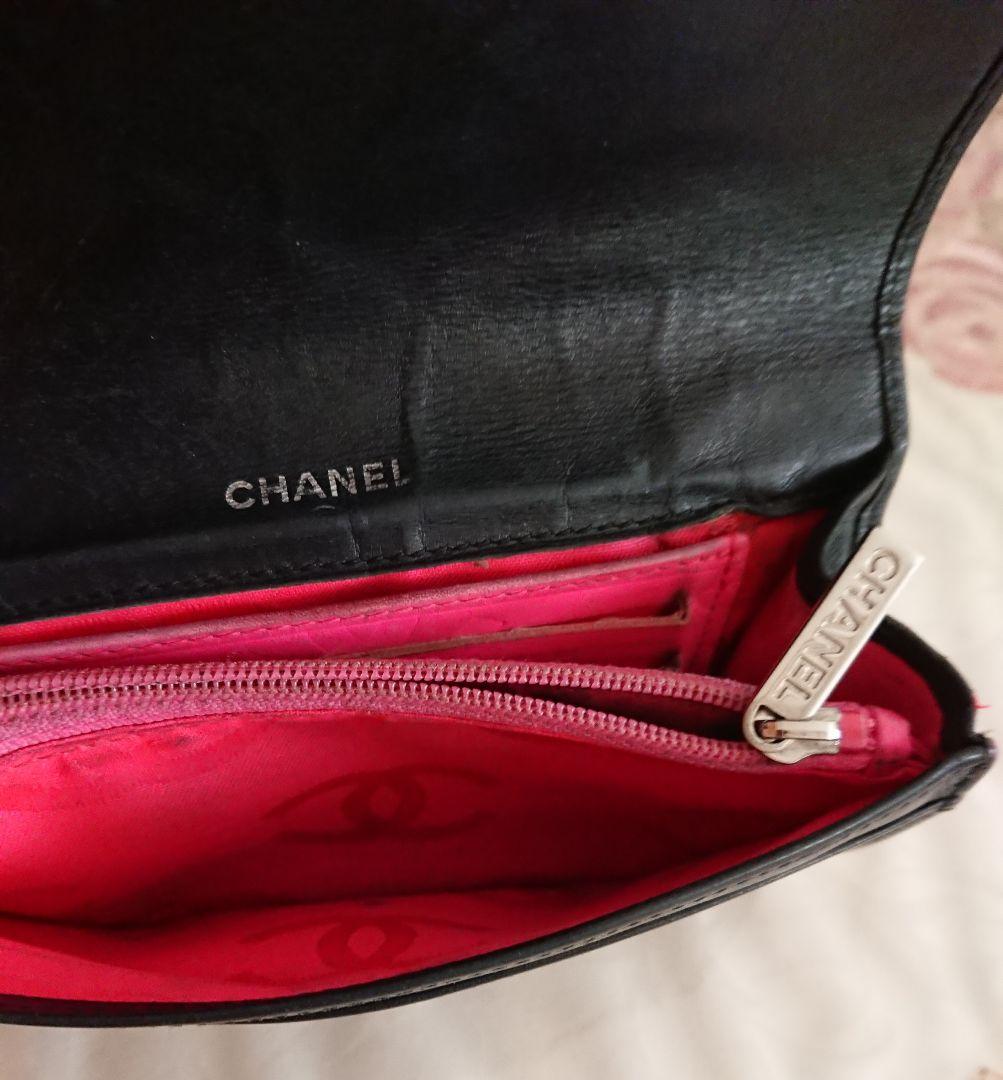 CHANEL シャネル カンボン 黒 キルティング 財布