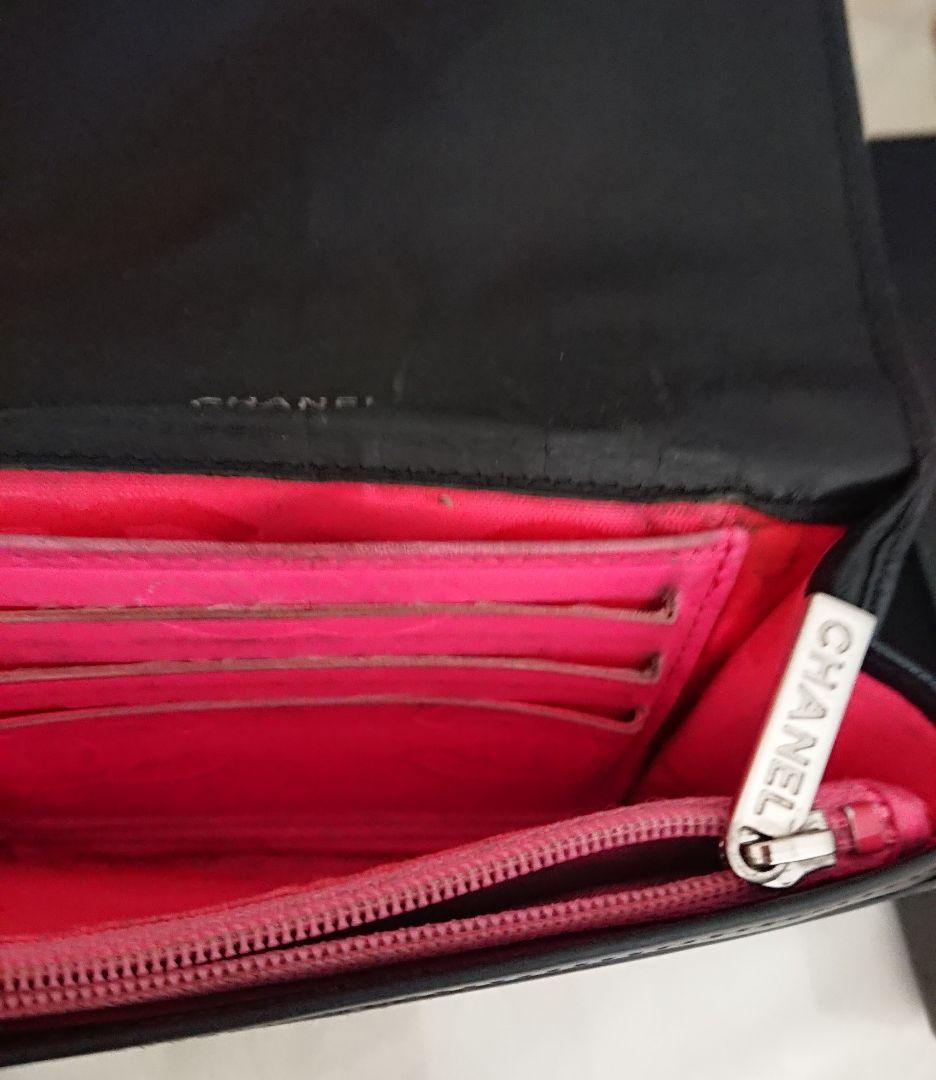 CHANEL シャネル カンボン 黒 キルティング 財布