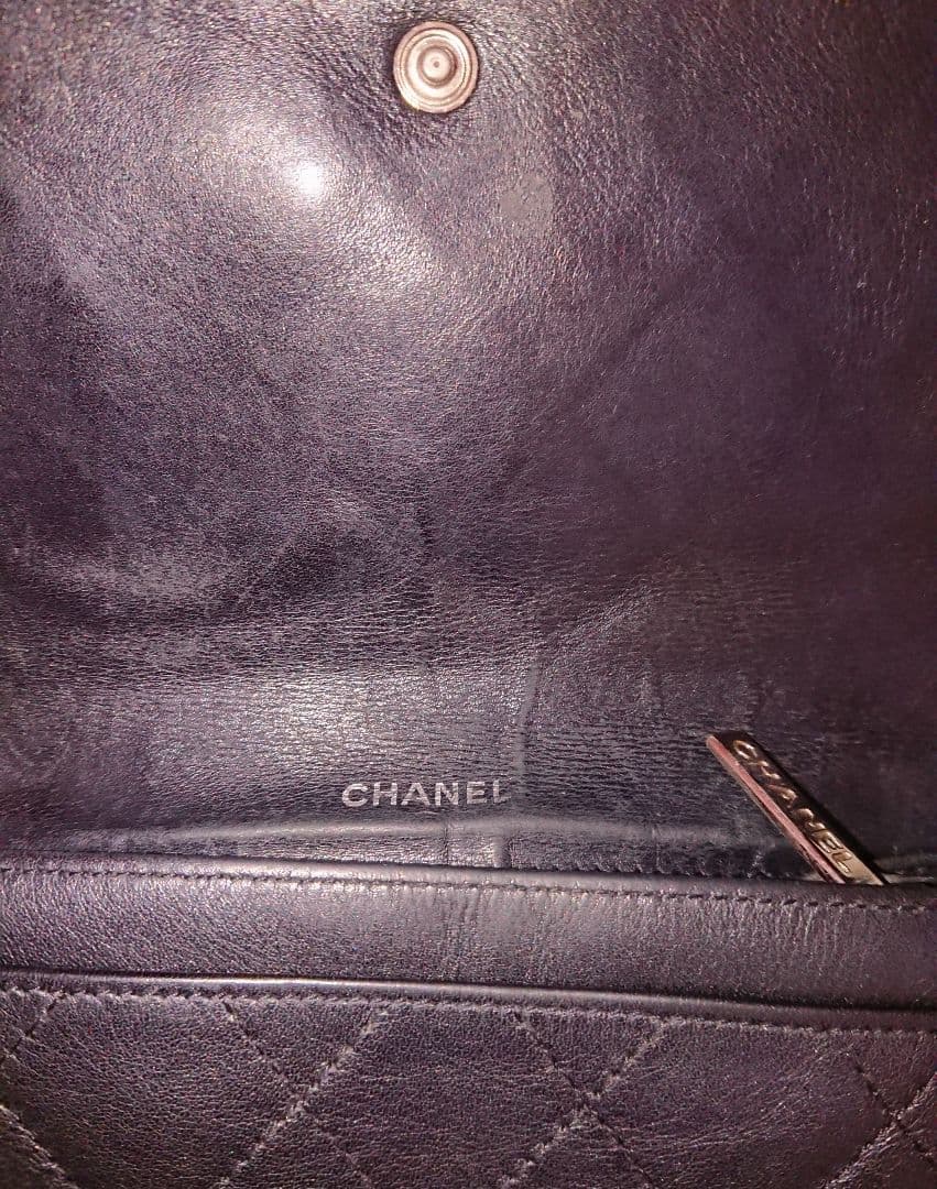 CHANEL シャネル カンボン 黒 キルティング 財布