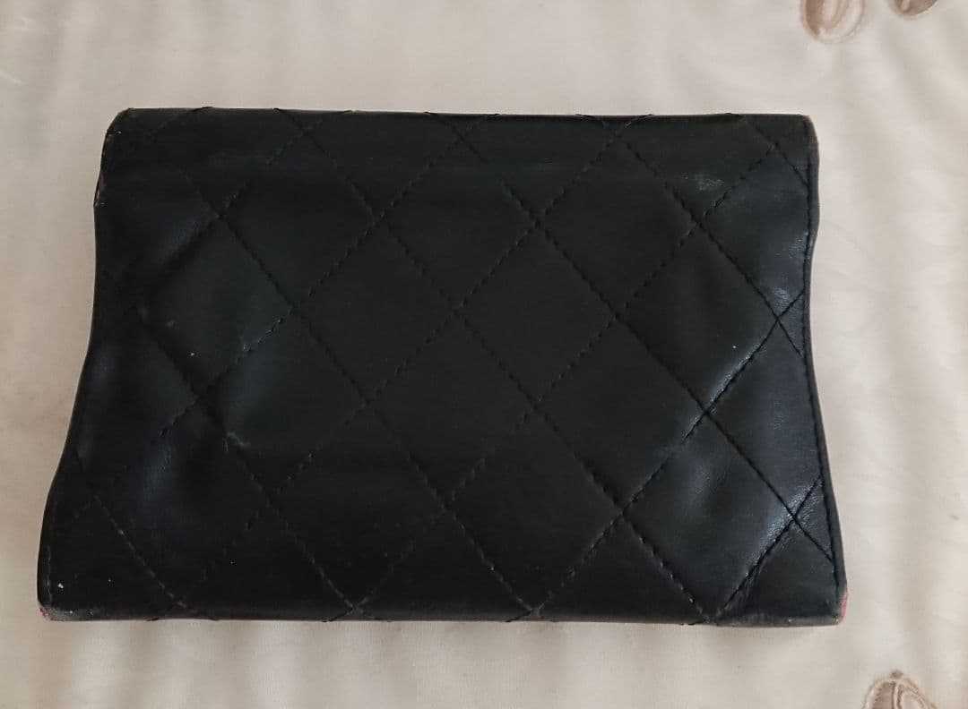 CHANEL シャネル カンボン 黒 キルティング 財布