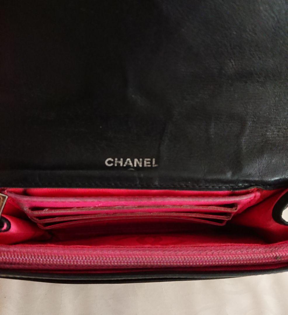 CHANEL シャネル カンボン 黒 キルティング 財布
