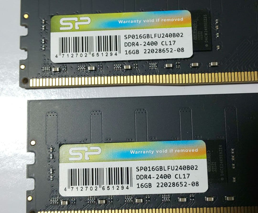 DDR4-2400メモリ32GB(16GB×2)デスクトップDDR4メモリ