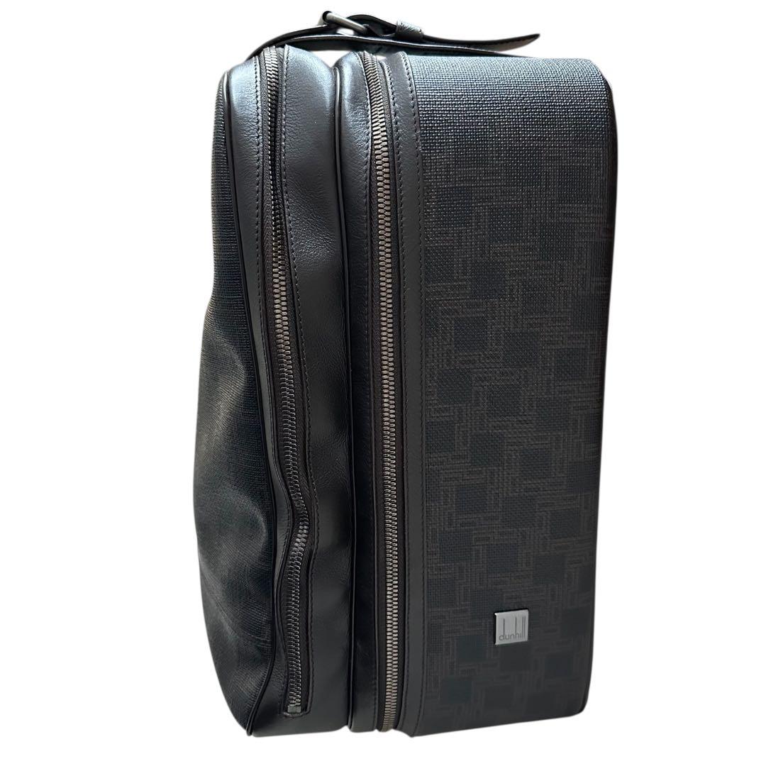 美品 dunhill ダンヒル トランクバッグ ビジネス 旅行 PVC レザー