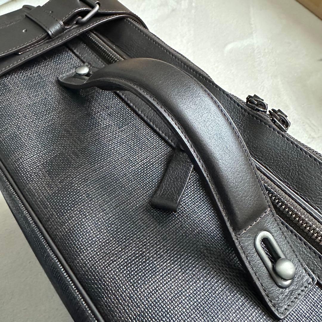 美品 dunhill ダンヒル トランクバッグ ビジネス 旅行 PVC レザー