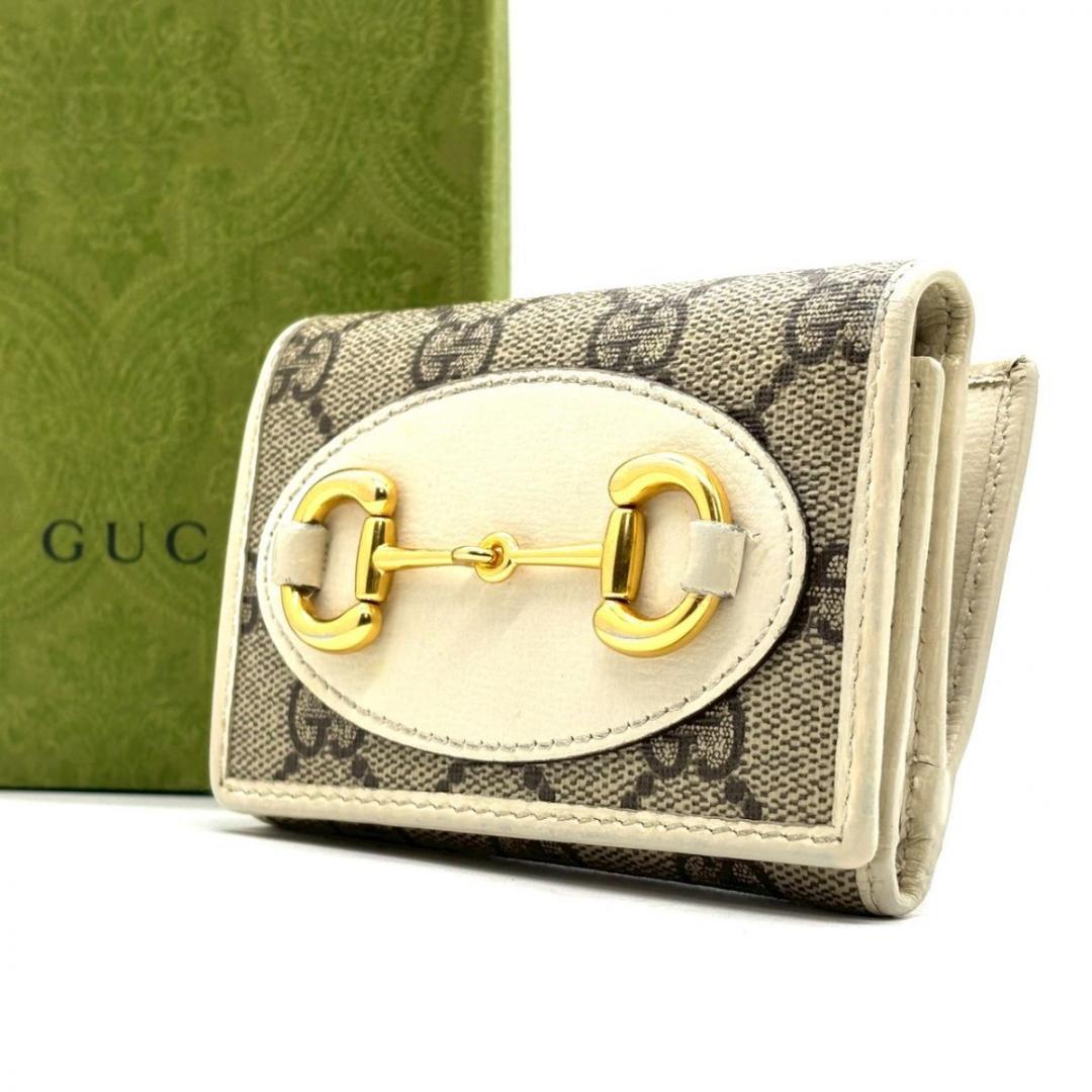 し*う様 GUCCI　三つ折り財布 ホースビット1955 GGスプリーム ミニ財
