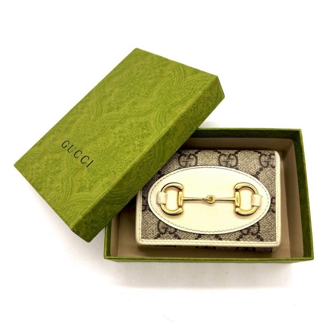 し*う様 GUCCI　三つ折り財布 ホースビット1955 GGスプリーム ミニ財