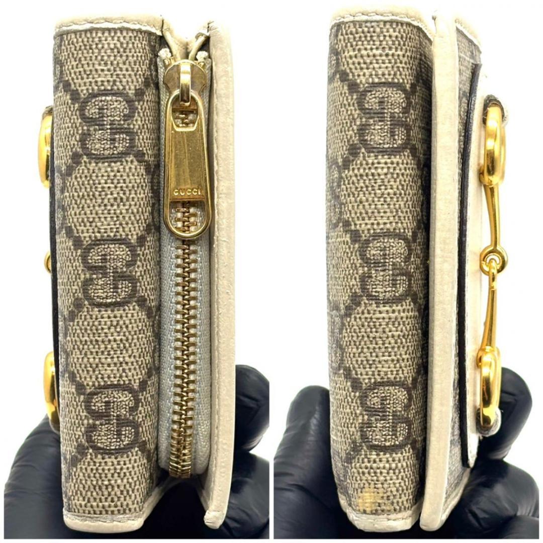 し*う様 GUCCI　三つ折り財布 ホースビット1955 GGスプリーム ミニ財