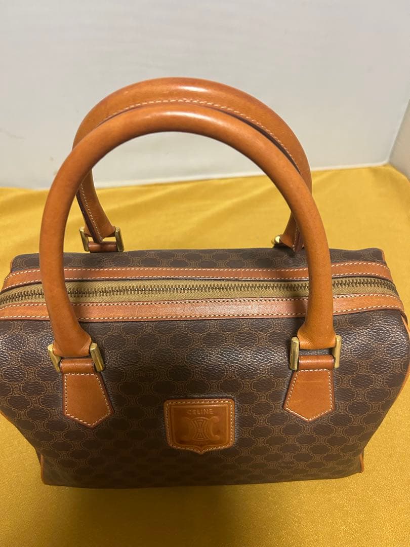 美品CELINE マカダム柄 ハンドバッグ ボストンバッグ