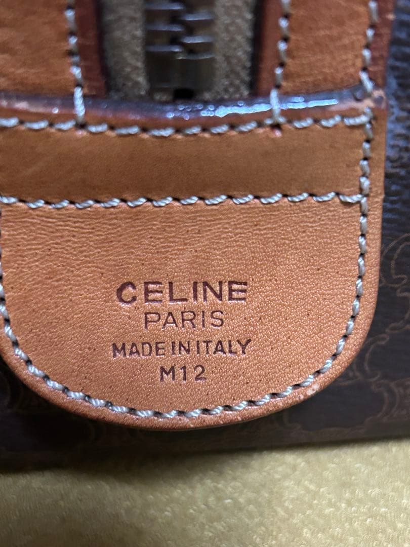 美品CELINE マカダム柄 ハンドバッグ ボストンバッグ