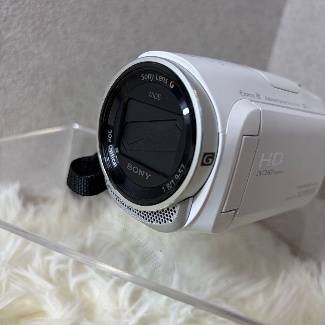 【美品】SONY HDR-CX470 ハンディカムビデオカメラ 本体 ホワイト