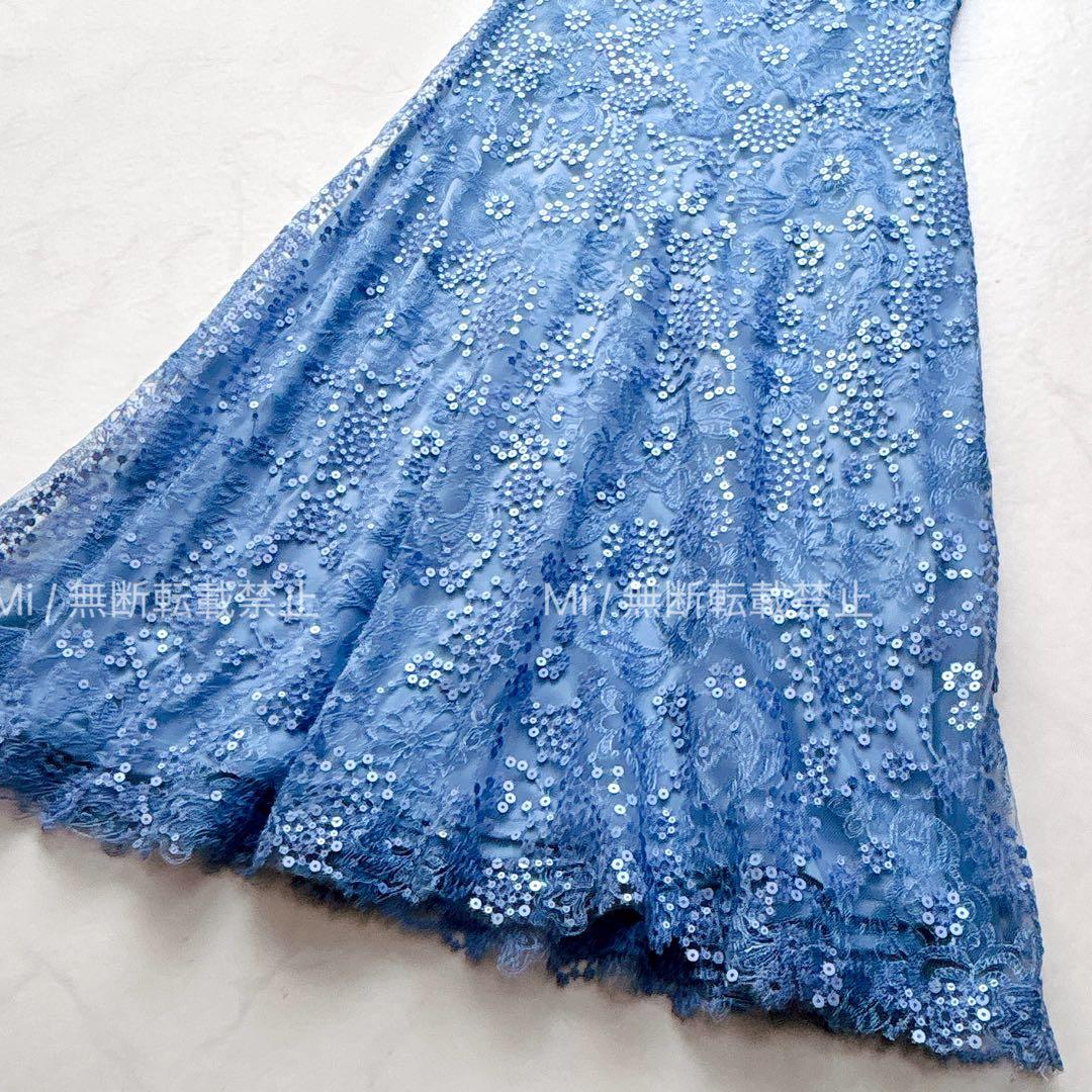 【TADASHI SHOJI】スパンコール 刺繍 ノースリーブドレス ワンピース