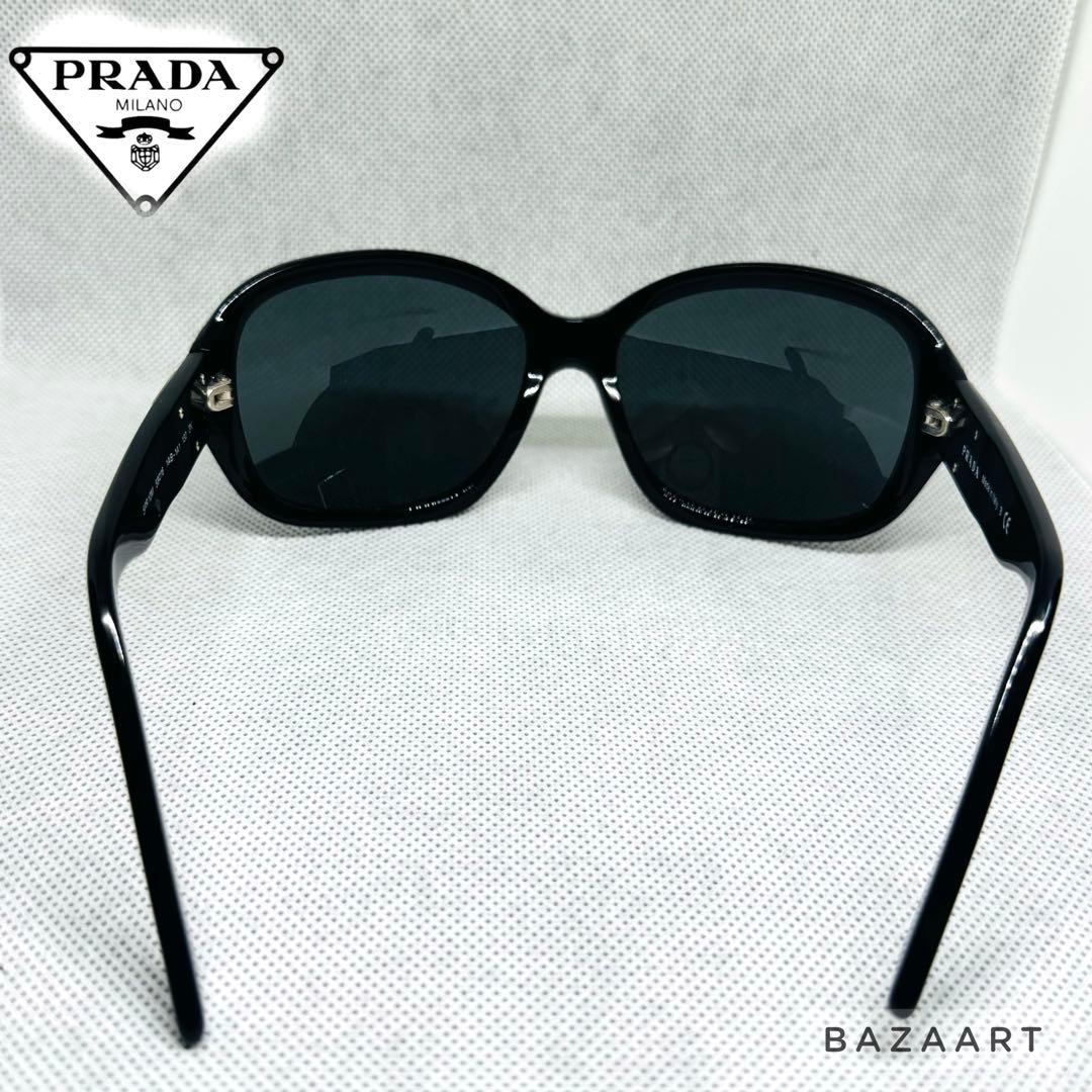 PRADA プラダ サングラス SPR10M 三角メタルロゴ 黒 ブラック
