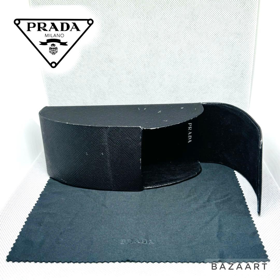 PRADA プラダ サングラス SPR10M 三角メタルロゴ 黒 ブラック