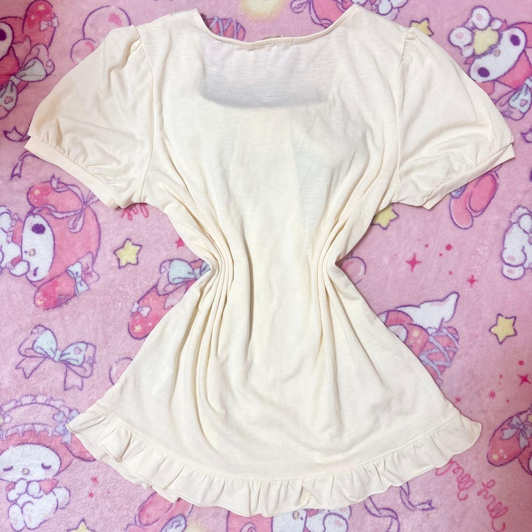 axes♡ビッグリボンTシャツ♡ビジューレースフリル姫ギャル♡