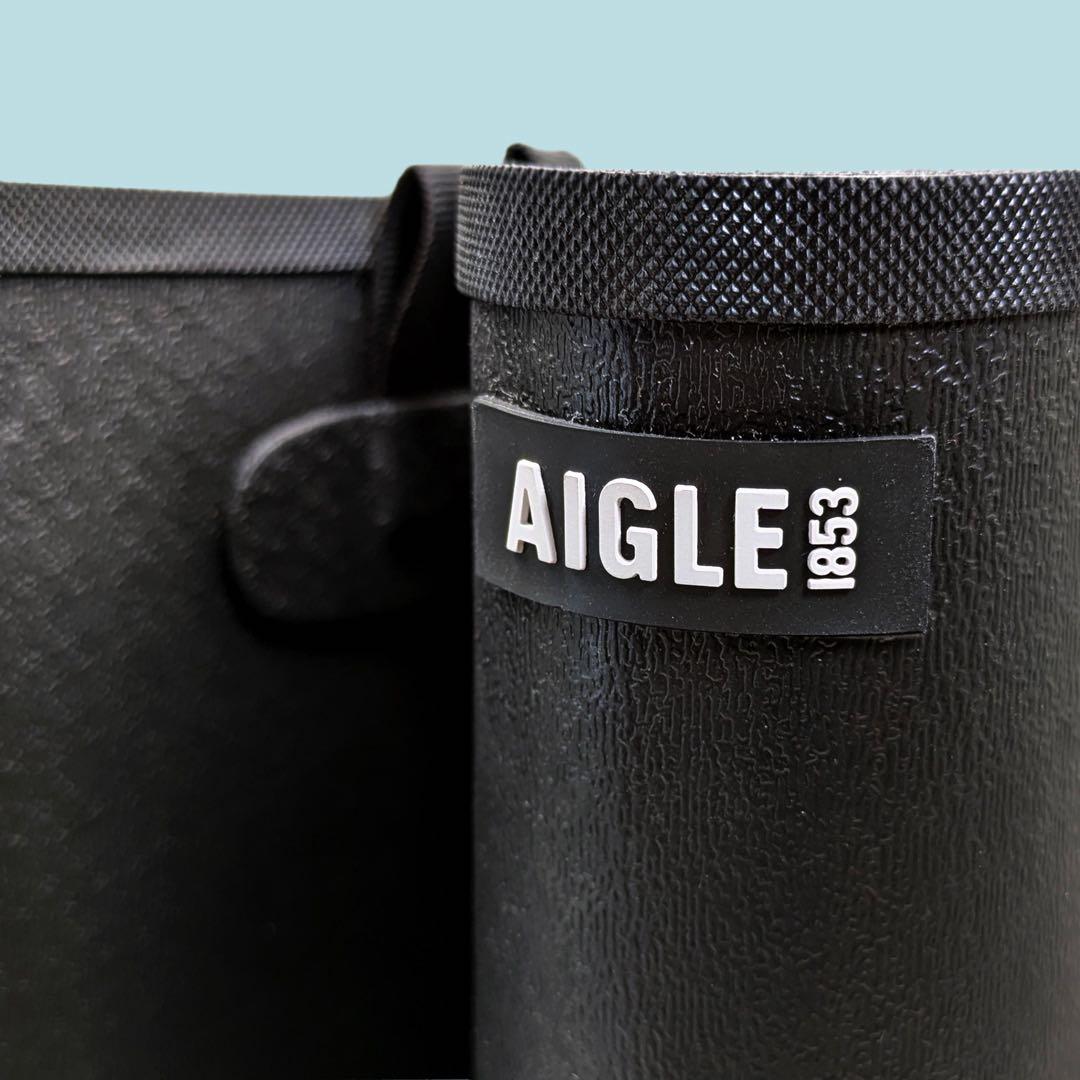【新品】AIGLE エーグル レインブーツ 長靴 ブラック 黒 23.5cm