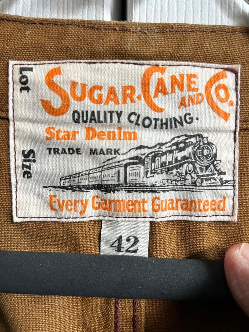 SUGAR CANEシュガーケーン ダックベスト ブラウン　サイズ42美品　東洋