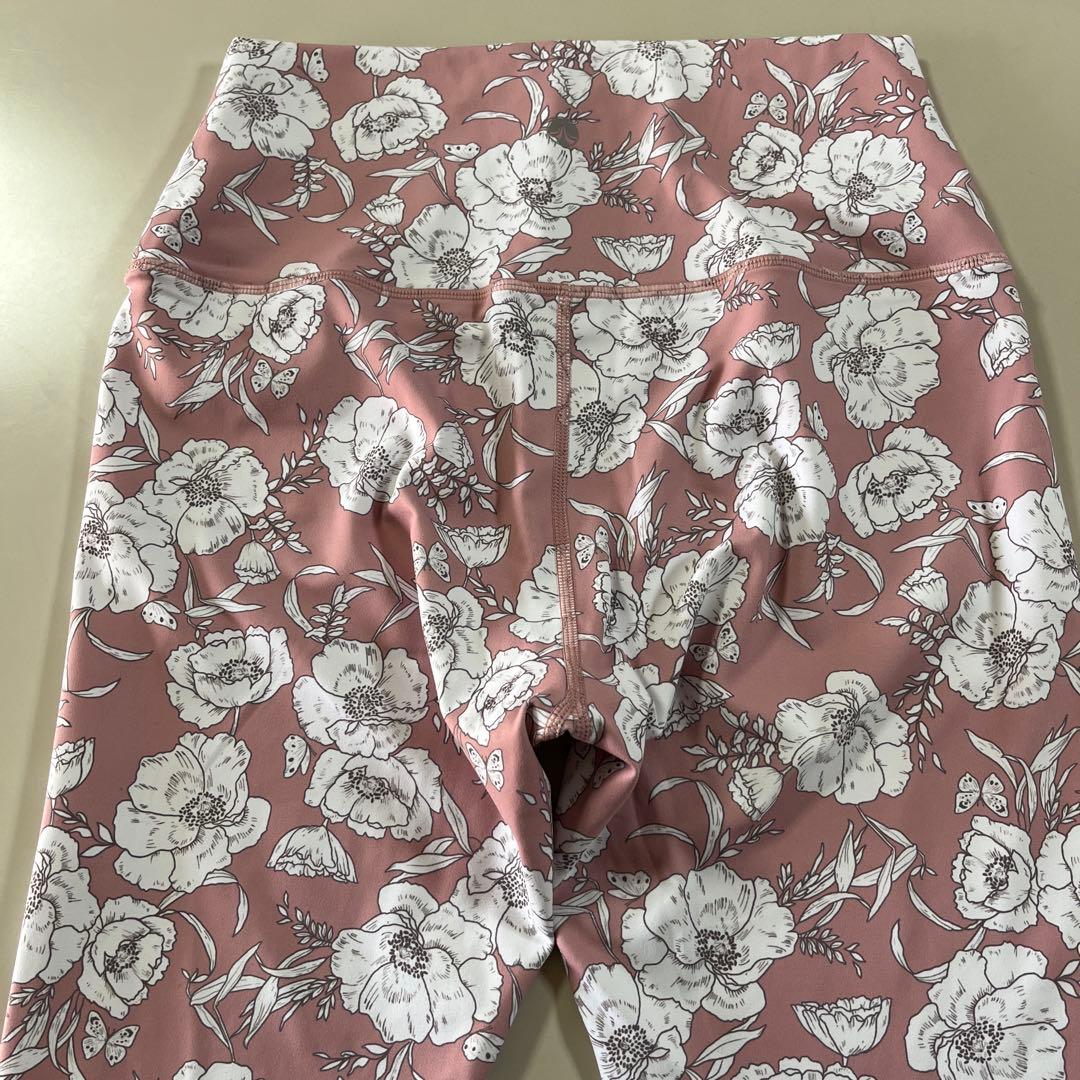 スカーラ　花柄ブラトップ＆レギンス　ピンクM