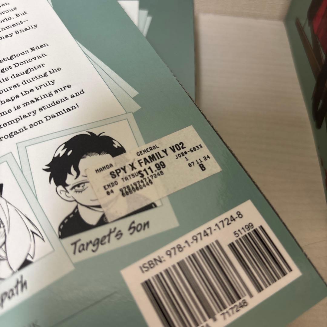 SPY×FAMILYスパイファミリー　1〜10巻（7巻8巻なし）英語版漫画