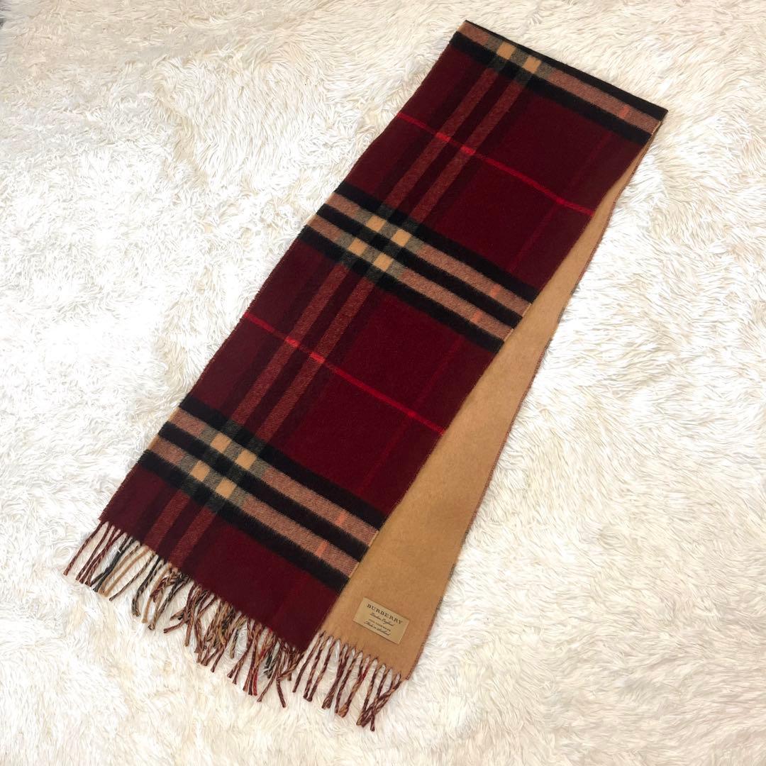 ✨美品✨BURBERRY バーバリー　マフラー　カシミヤ100% メガチェック
