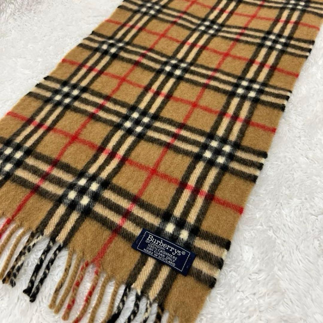 ヴィンテージ✨Burberry's カシミヤ100% マフラー　スコットランド製