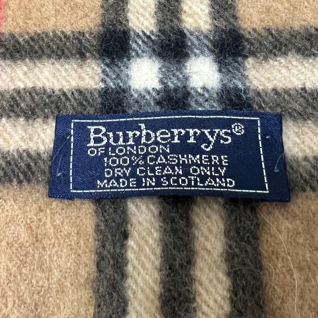 ヴィンテージ✨Burberry's カシミヤ100% マフラー　スコットランド製