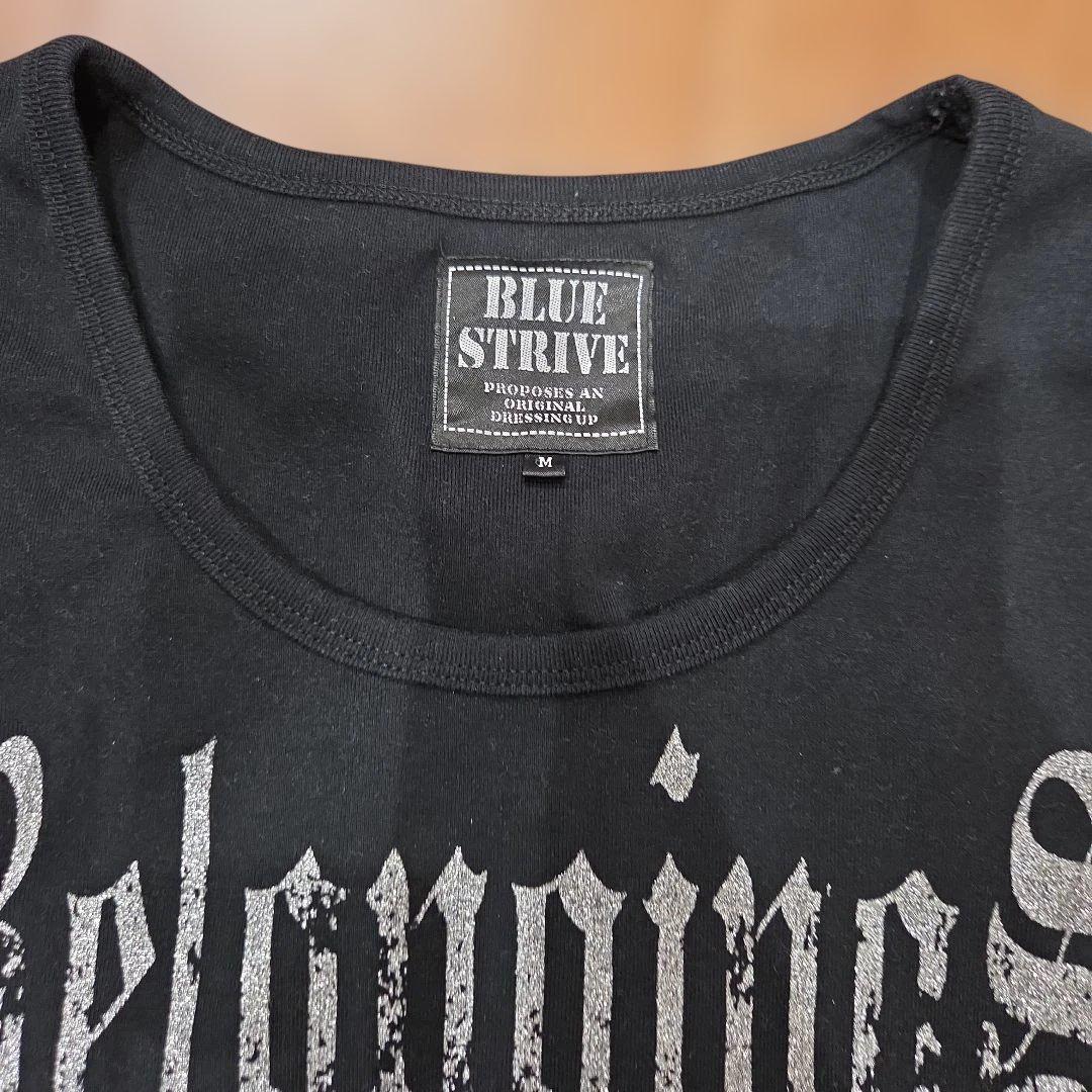 y2k グランジロック 髑髏　後ろフェザー 羽 プリント　ピチtシャツ