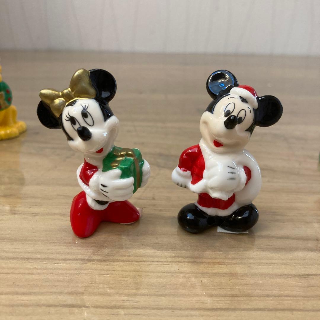 ディズニー　ミッキーミニークリスマスの仲間たちセット　陶器製フィギュア