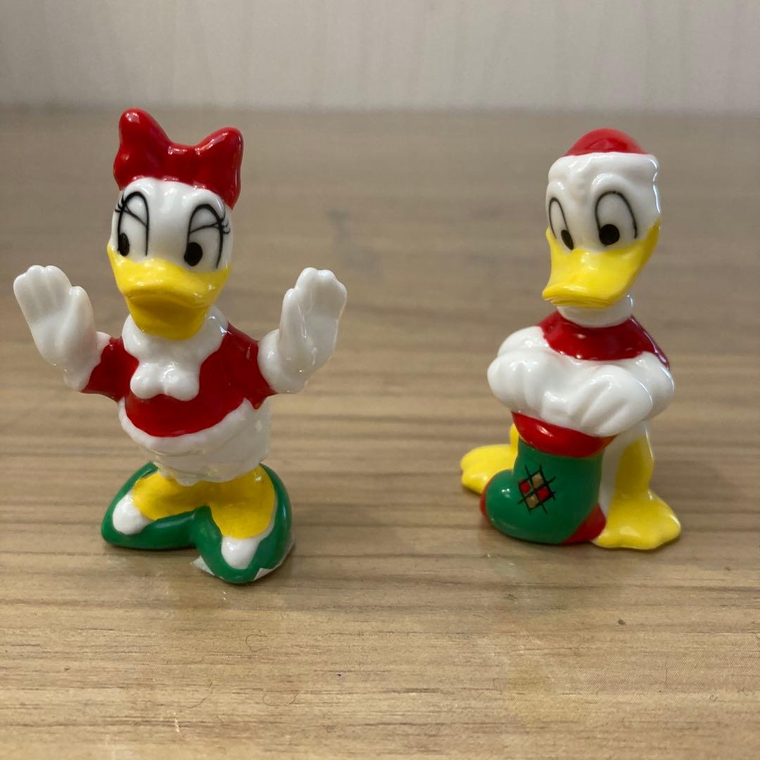 ディズニー　ミッキーミニークリスマスの仲間たちセット　陶器製フィギュア