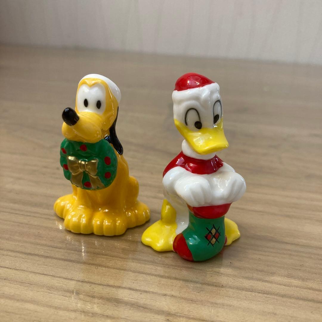 ディズニー　ミッキーミニークリスマスの仲間たちセット　陶器製フィギュア