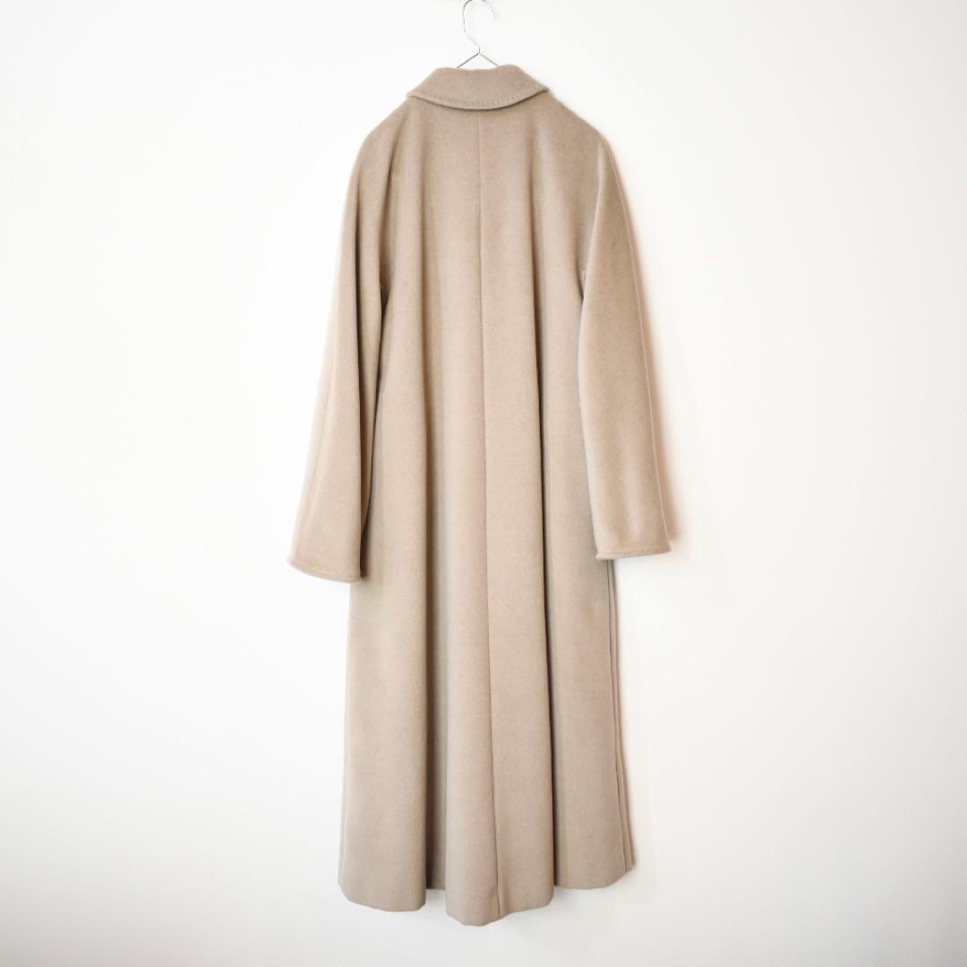 【MAX MARA/マックスマーラ】高級ウールカシミヤロングコート 白タグ 38