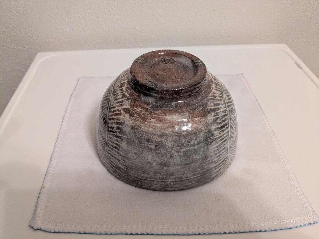 奈*巳様 坂倉新兵衛　萩茶碗　共箱　口径11-12cm