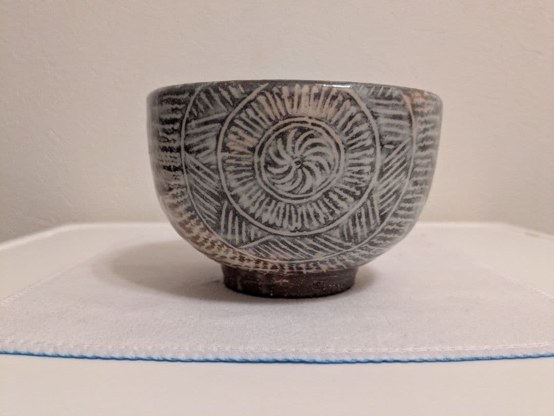 奈*巳様 坂倉新兵衛　萩茶碗　共箱　口径11-12cm