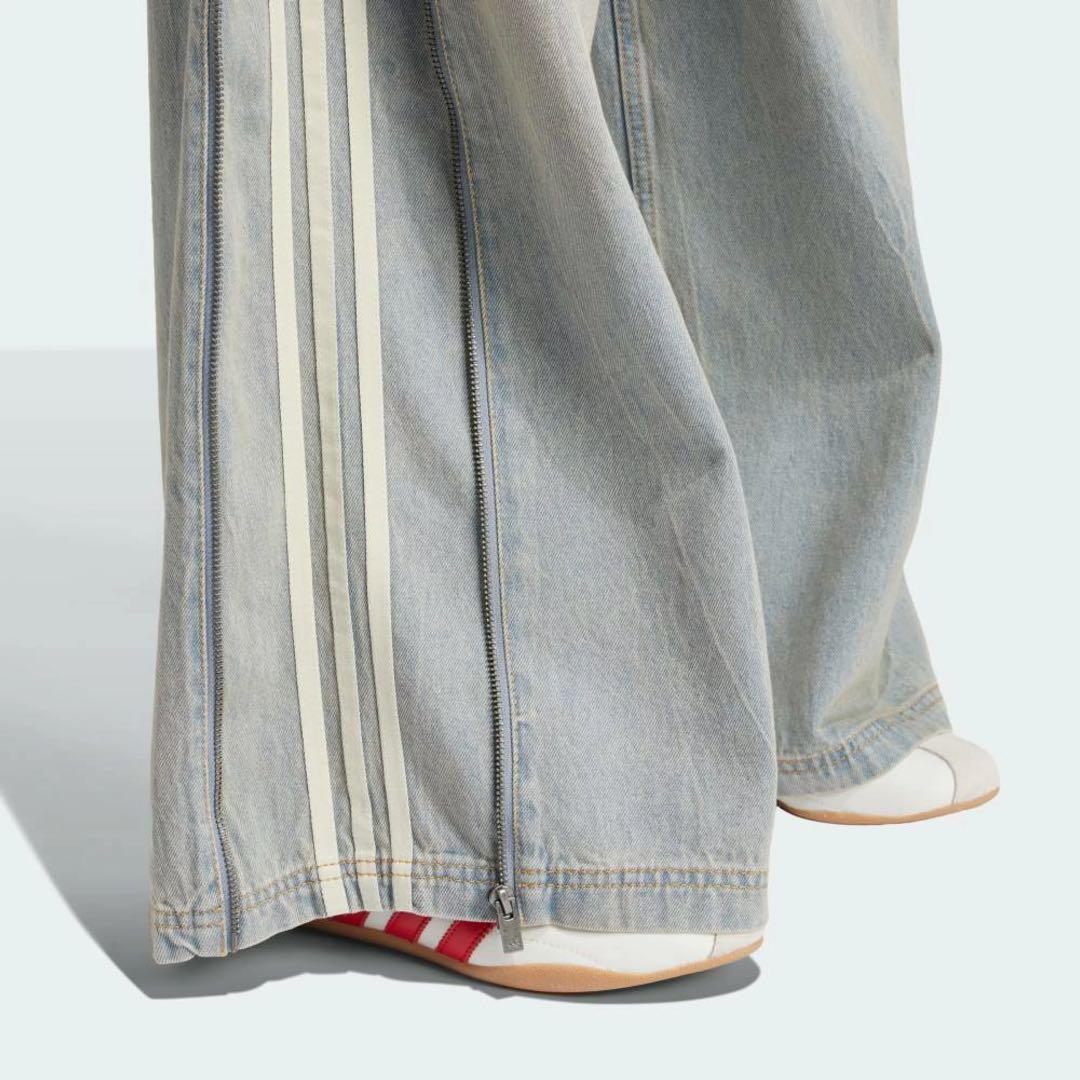 新品 adidas デニムジップパンツ 27 ウォッシュドジーンズ アディダス