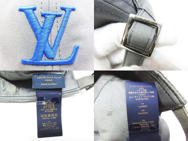i*o様 ●美品 ルイヴィトン オンリーLV ロゴキャップ Mサイズ グレー W