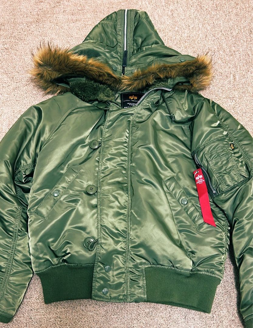 超格安‼️ALPHA industries N-2Bビンテージグリーン -022