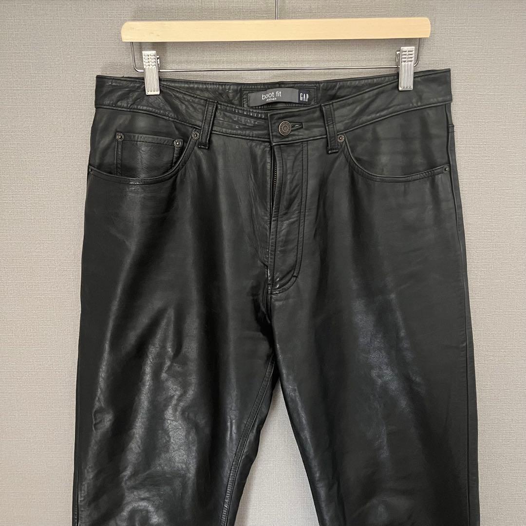 old gap bootfit レザーパンツ ブラック 34 × 32