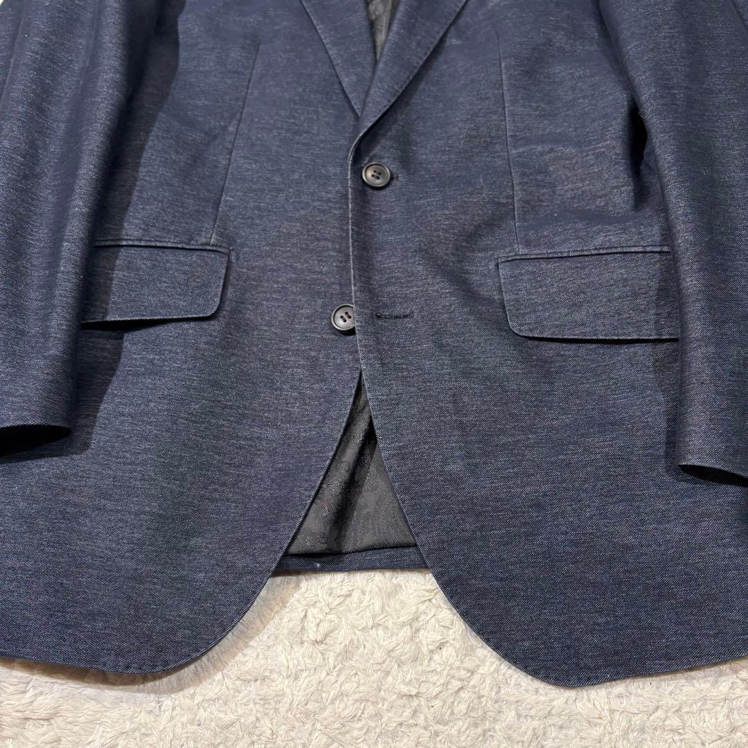 《美品》KATHARINE HAMNETT ペイズリー柄 デニム テーラードXL