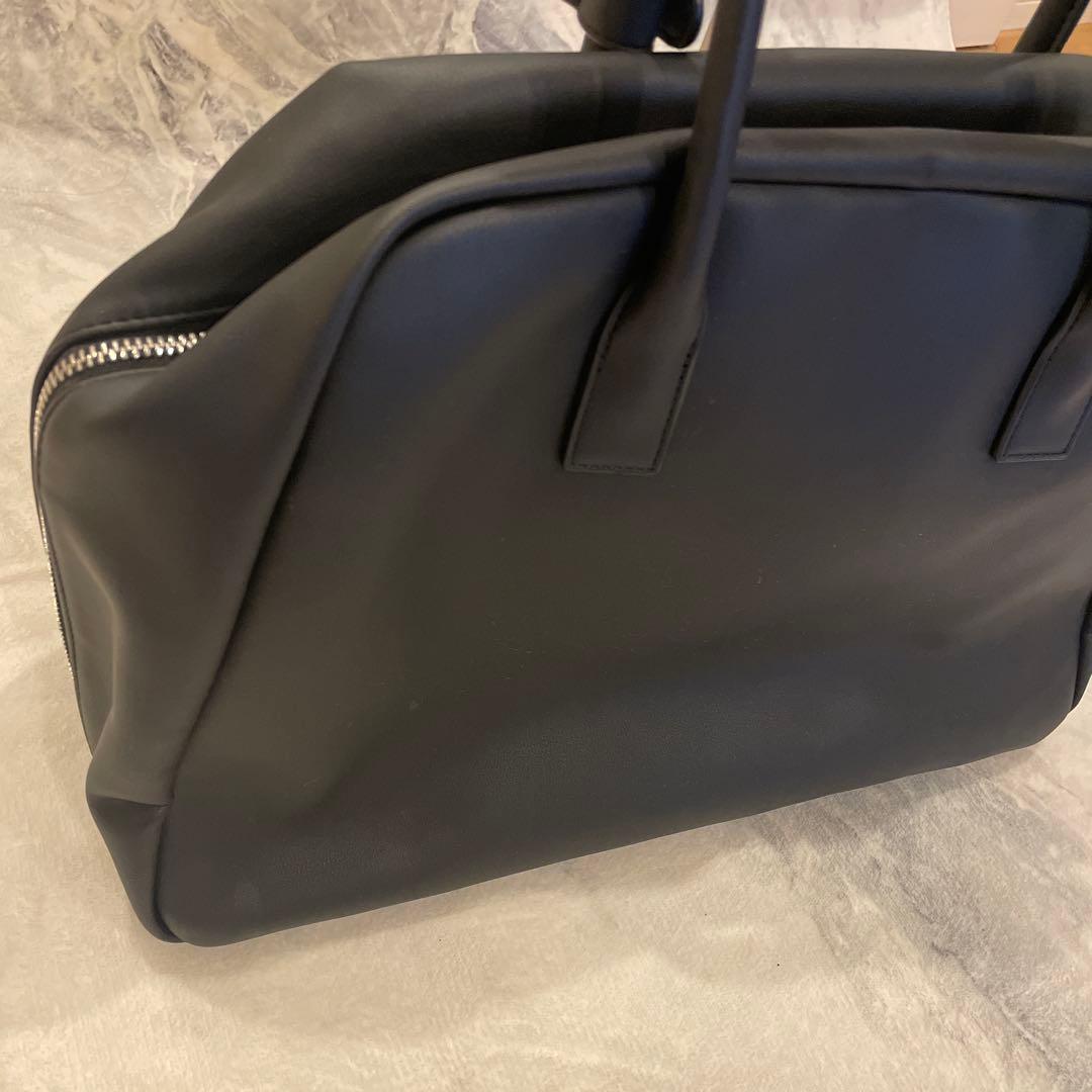 美品　アダムエロペ　サステナブル　ラウンドビックボストン