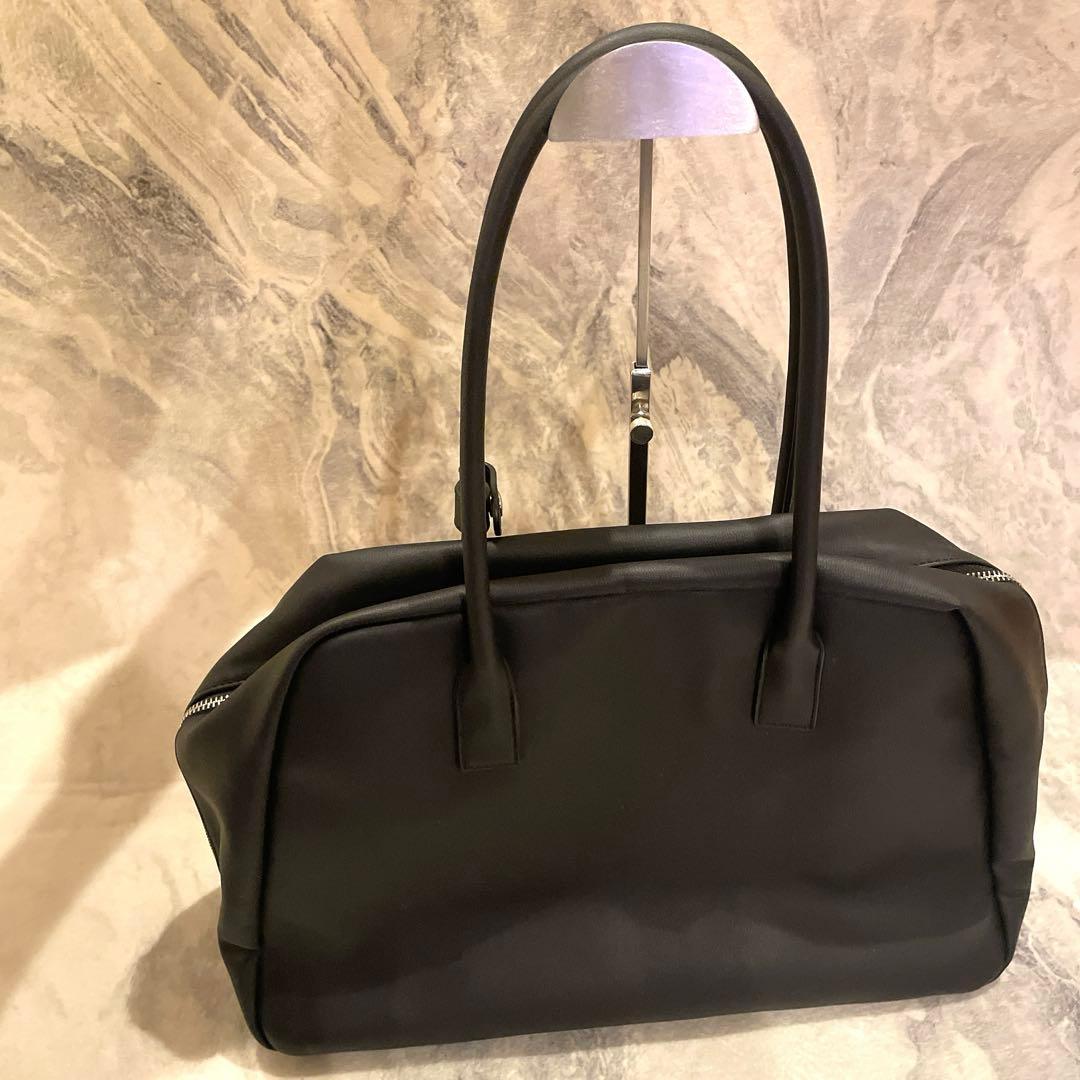 美品　アダムエロペ　サステナブル　ラウンドビックボストン