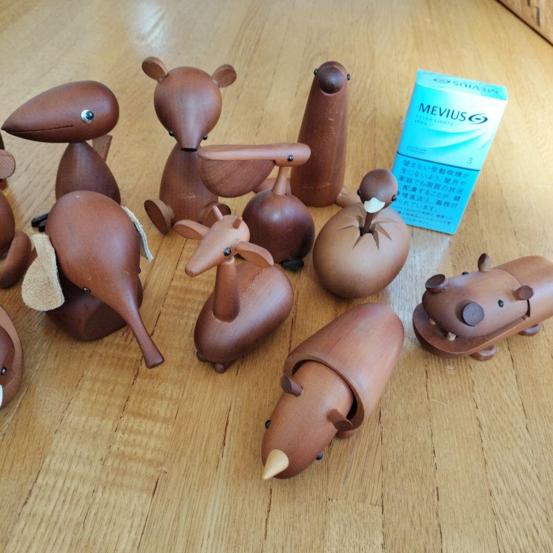 昭和レトロ　木製　オブジェ　動物