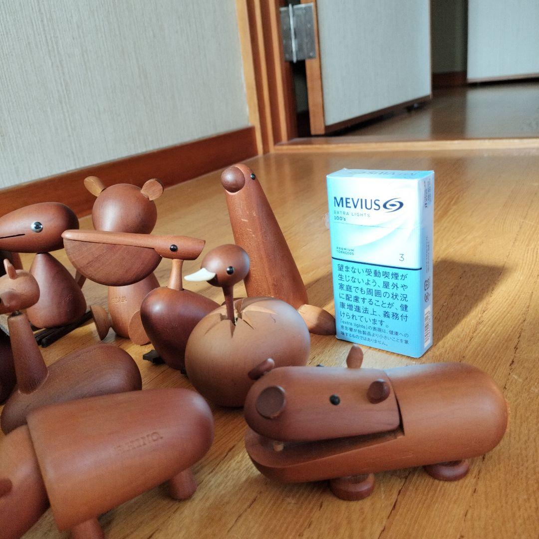 昭和レトロ　木製　オブジェ　動物