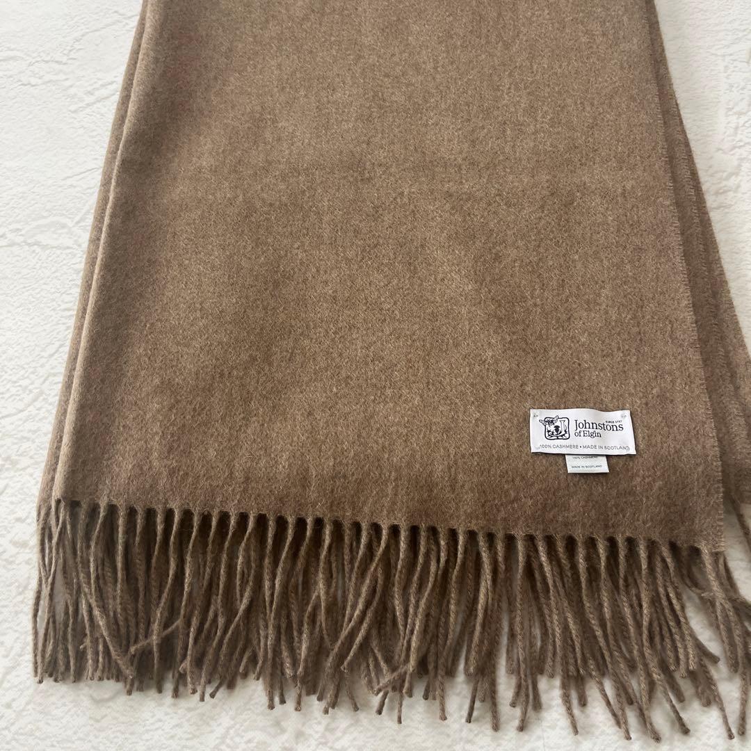 美品 ジョンストンズ カシミヤ100%大判ストール