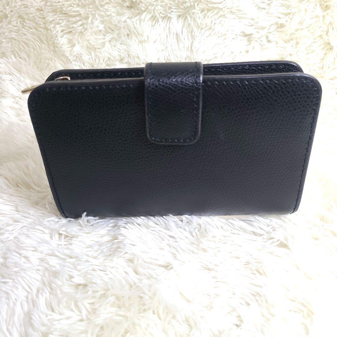 FURLA フルラ カメリア 二つ折り財布 現行ロゴ レザー ブラック