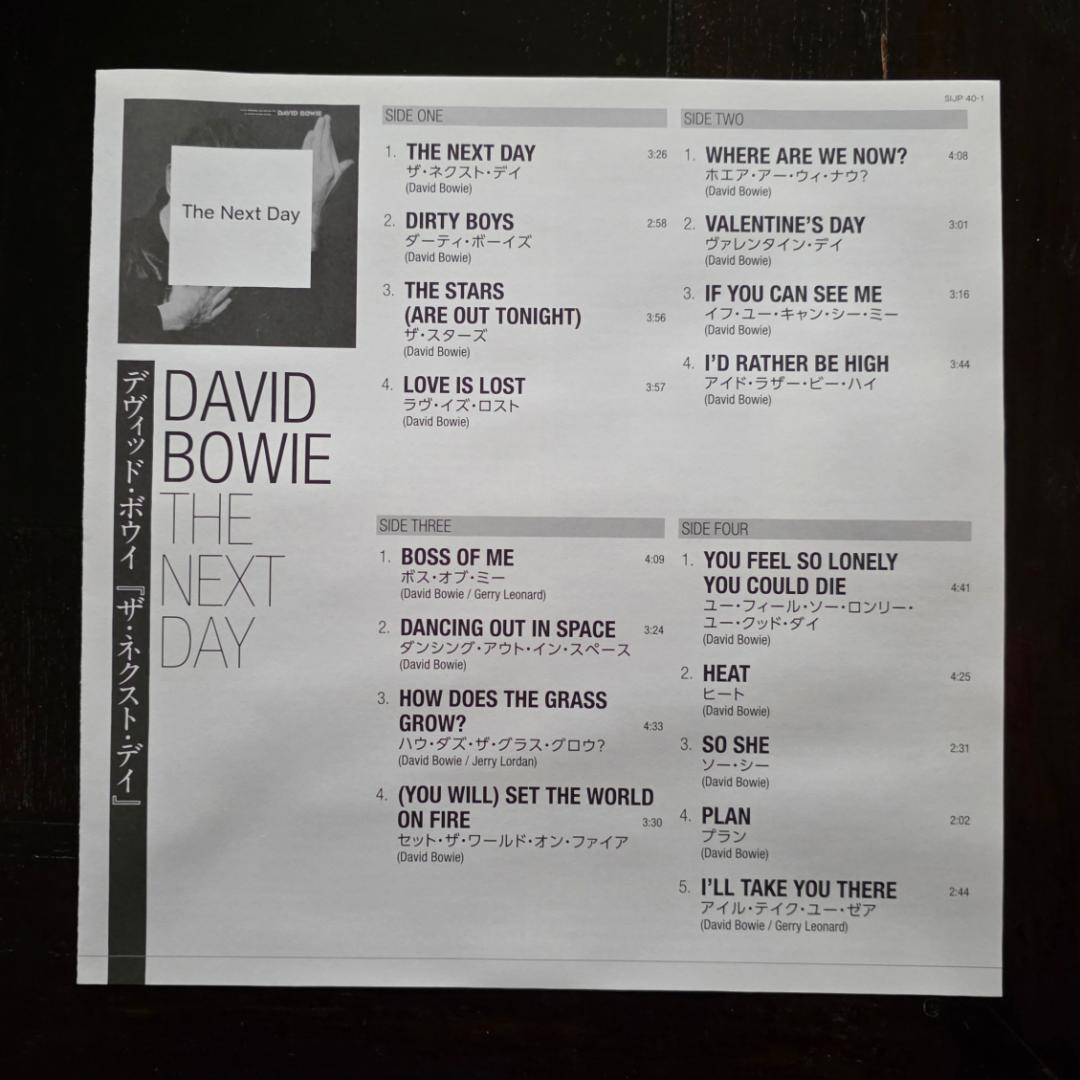 美品 デヴィッドボウイ 「The Next Day」 カラー２枚組LP