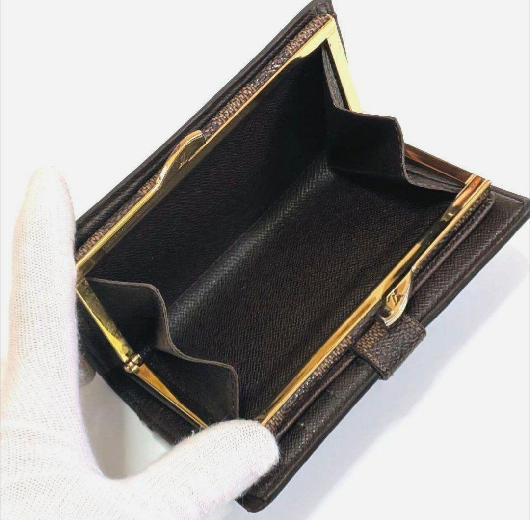 ルイヴィトン ダミエ エベヌ ポルトモネ ビエ ヴィエノワ がま口 C28