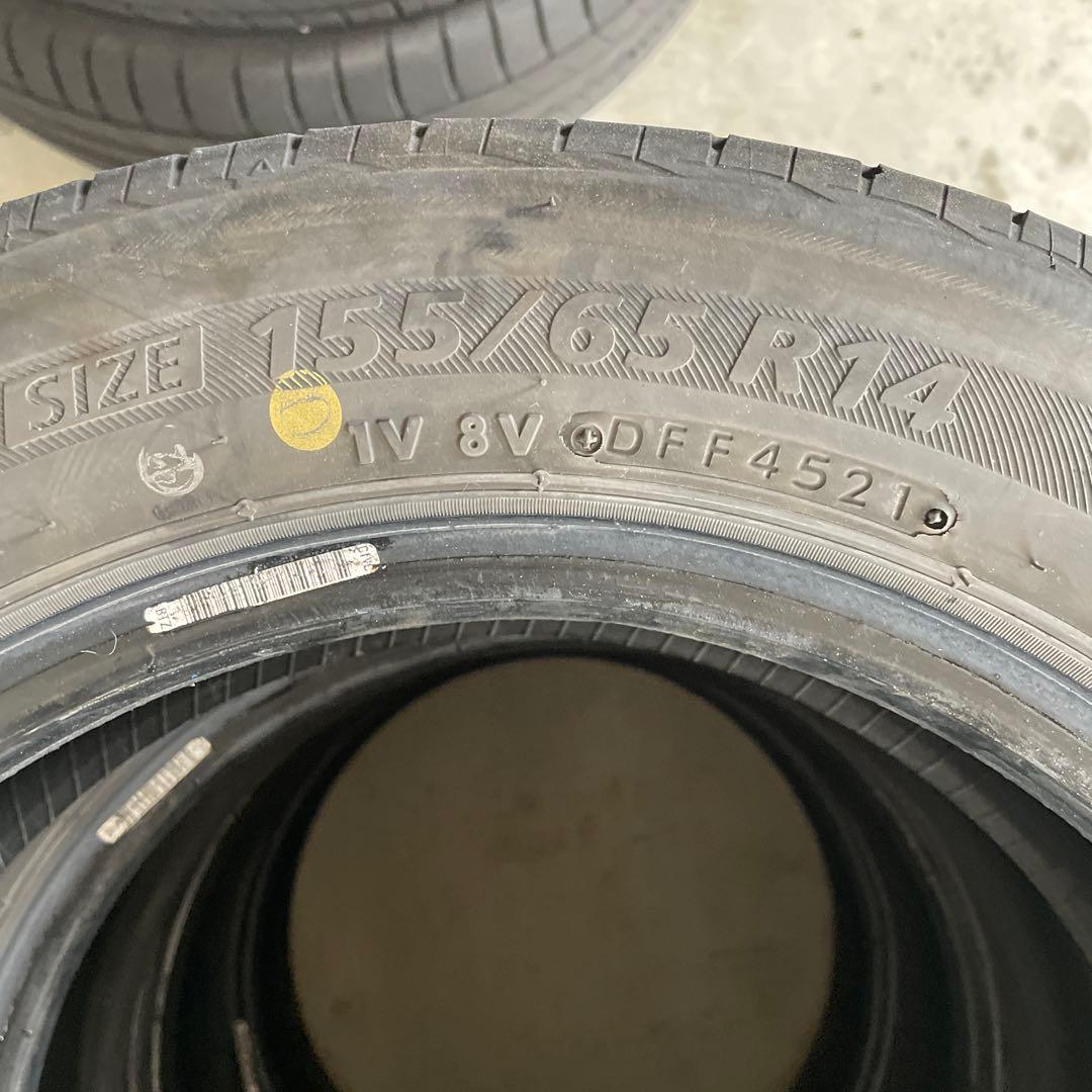 ブリヂストン　ネクストリ155/65R14 中古　21年製　4本　送料込み